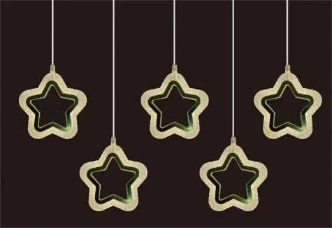 Hanging Star Light with Led x10